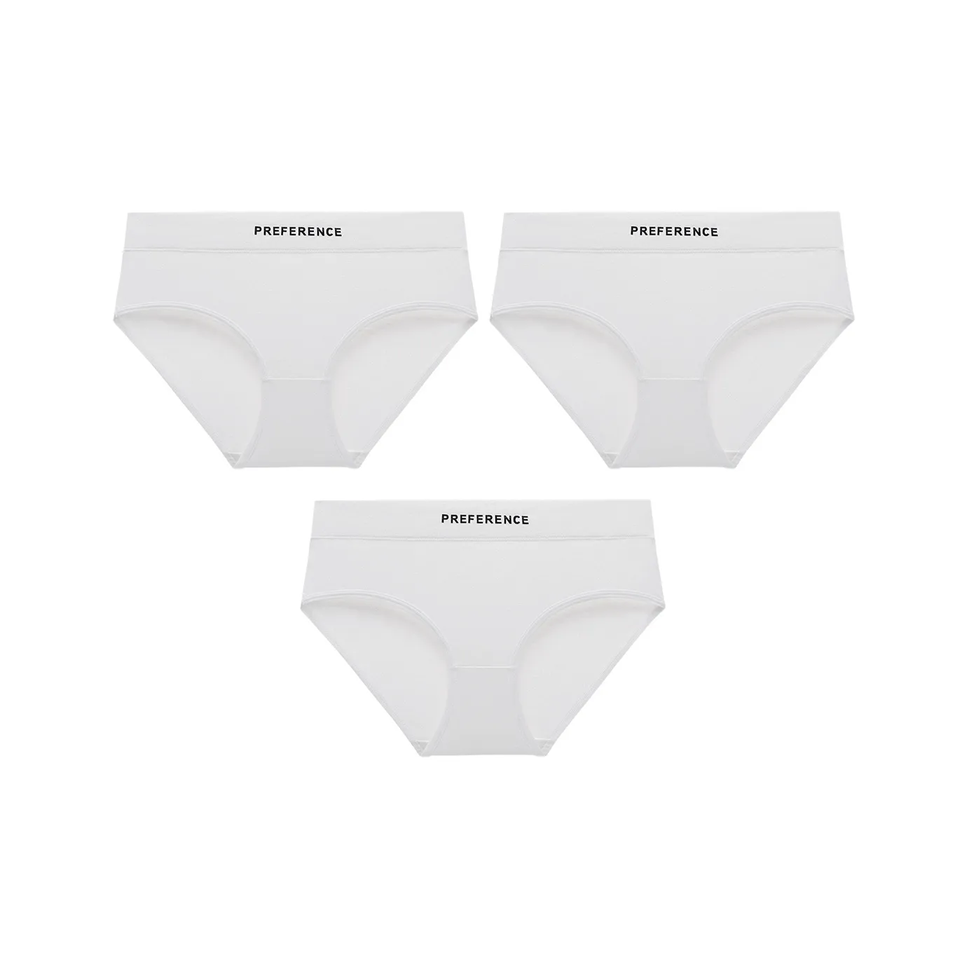 GRACE 100% Cotton Mid-Rise High Stretch Anti-Bunching Panty Women's 3 Pack
