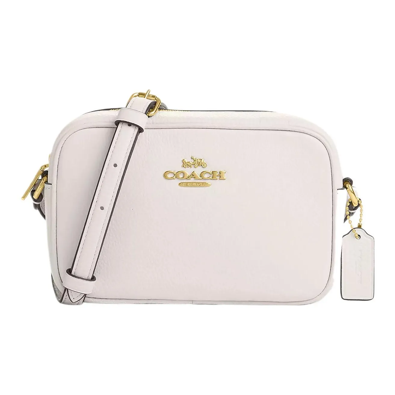 COACH Jamie Leather Shoulder Bag Crossbody Bag Mini Women's Gold & Chalk White