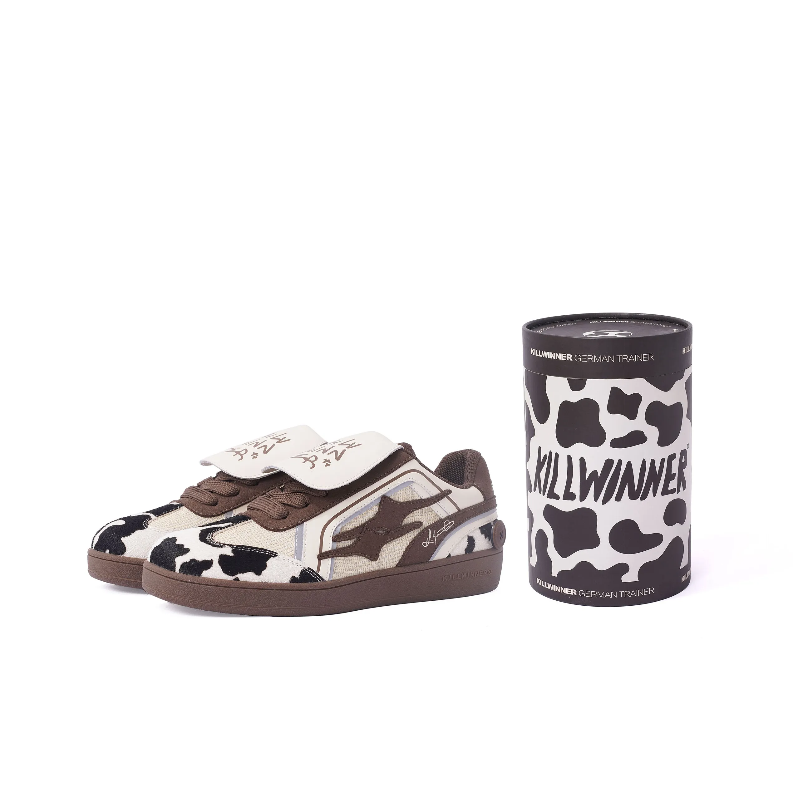 KILLWINNER Slip-resistant Abrasion-resistant Low-top Skateboard Shoes Unisex Coffee