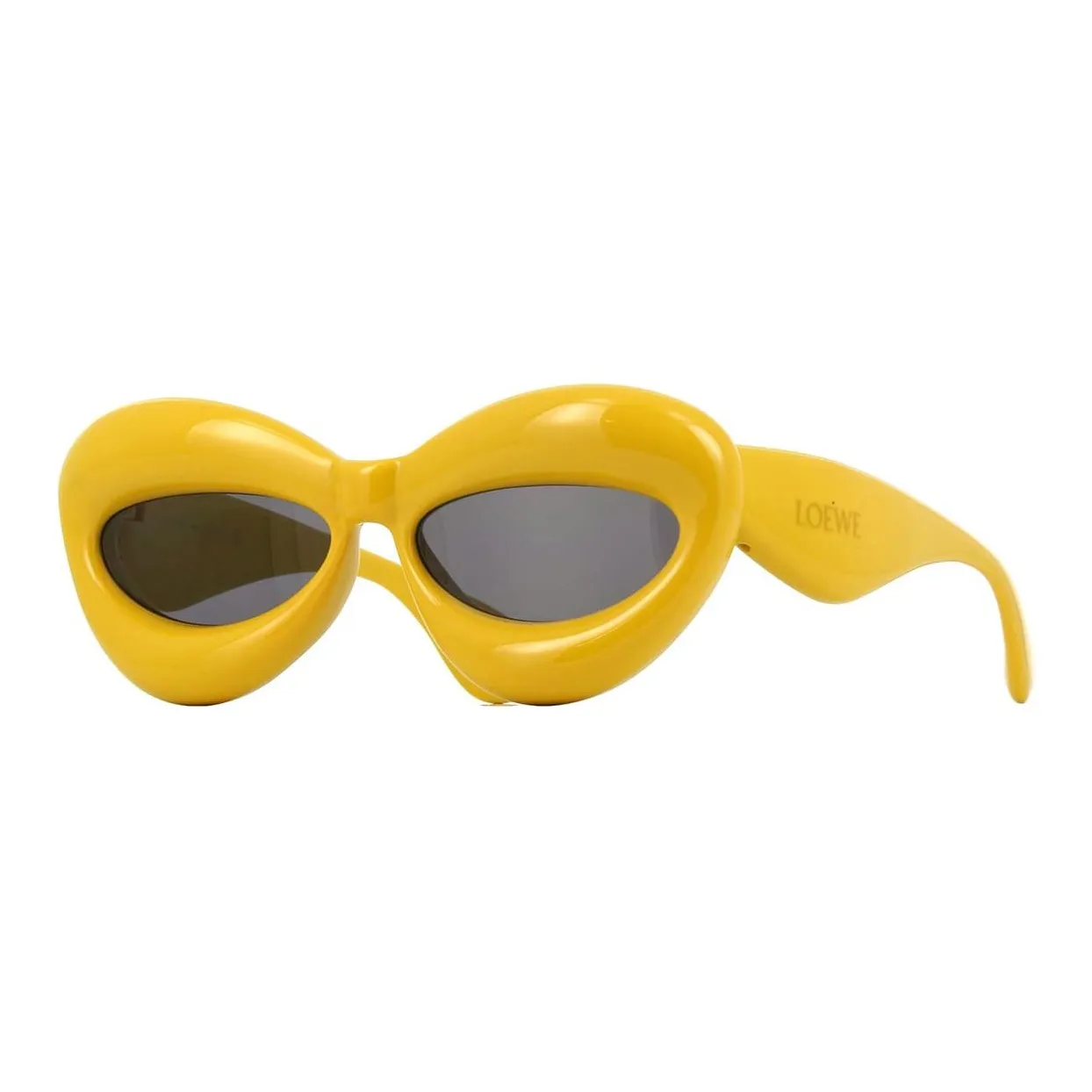 LOEWE Acetate Irregular Shape Sunglasses Unisex Yellow