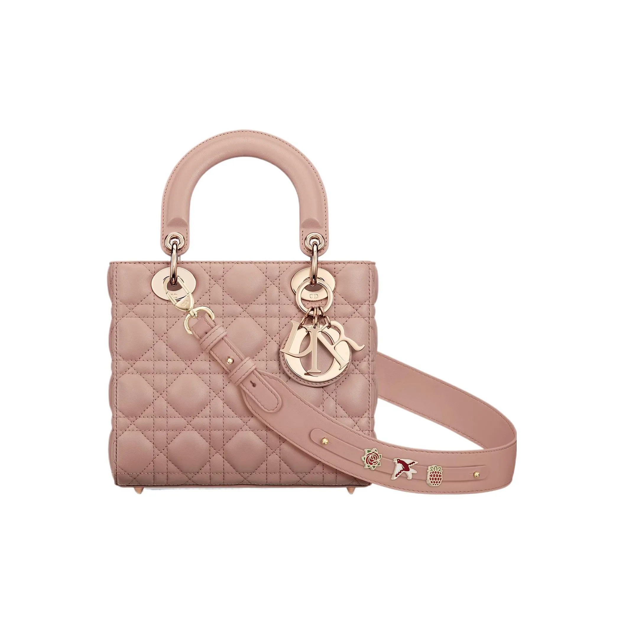 DIOR Lady Dior Lambskin Lady Dior Bag, Shoulder Bag, Crossbody Bag, Handbag Trumpets Women's Dark Blush