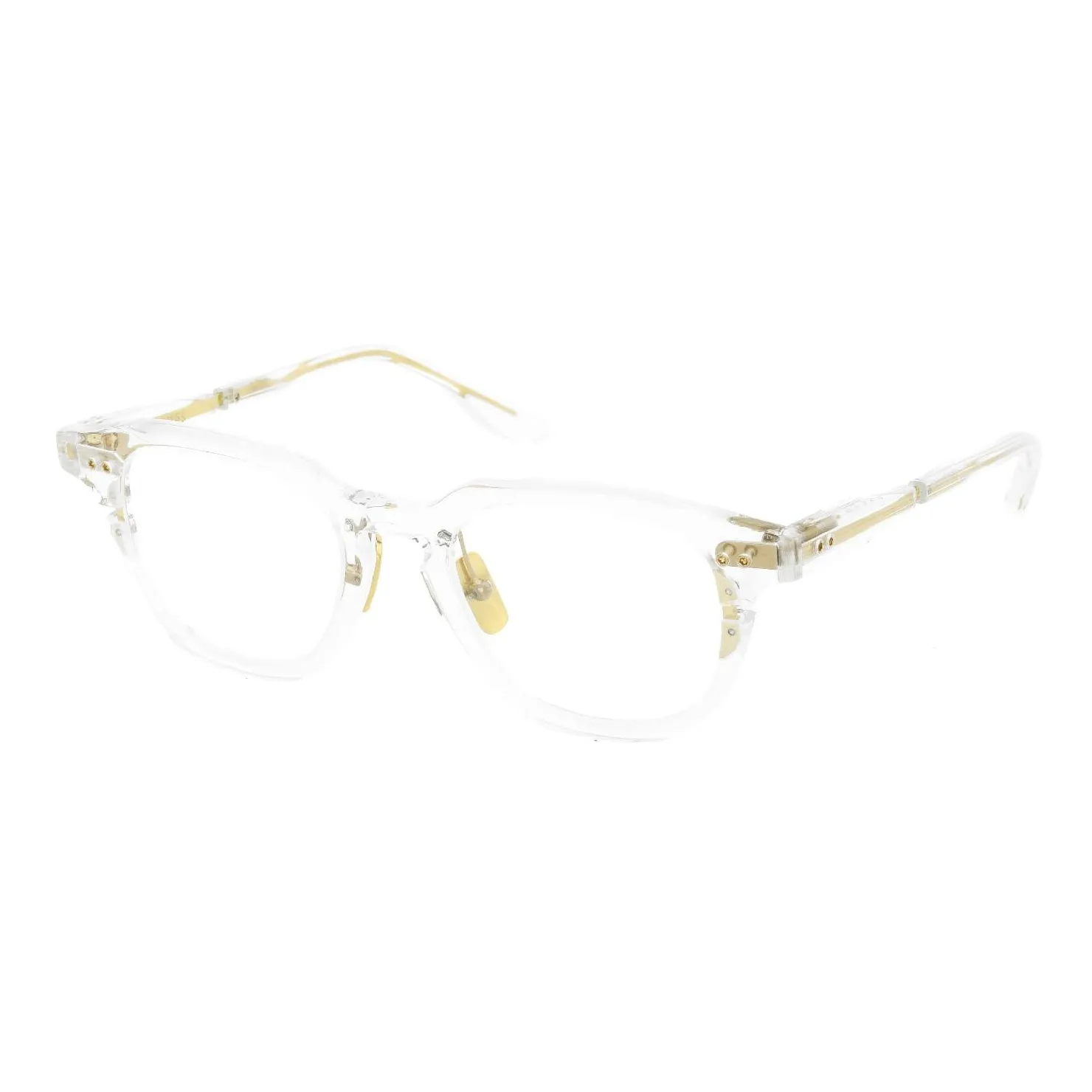 DITA Titanium Irregular Shape Eyeglass Frames Unisex Gold