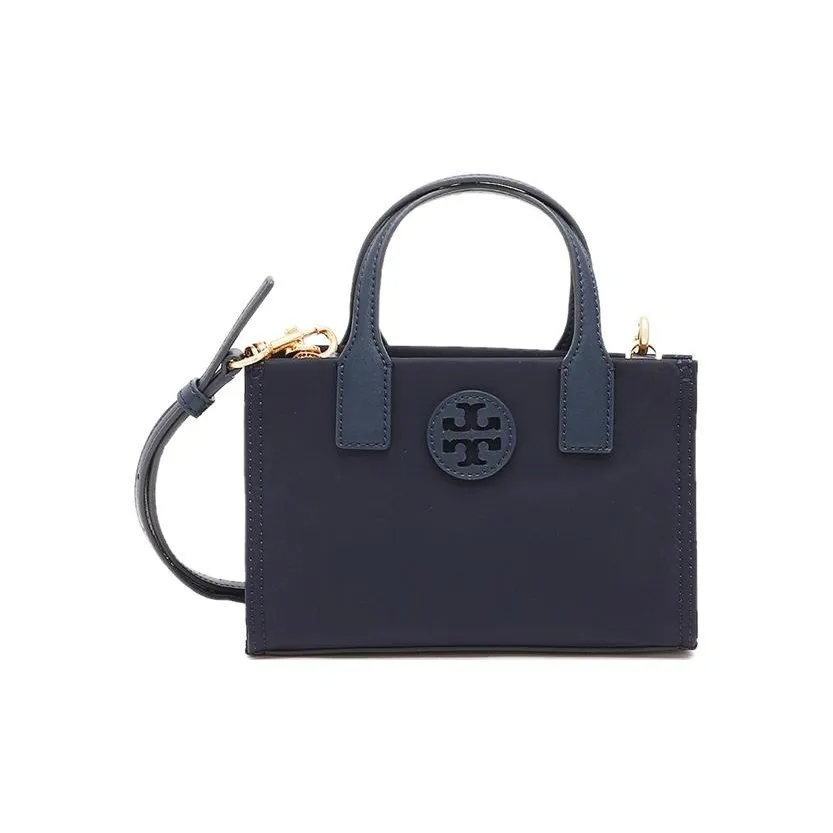 TORY BURCH Ella Nylon Tote Bag, Shopping Bag, Shoulder Bag, Crossbody Bag, Handbag Mini Women's Marine Blue