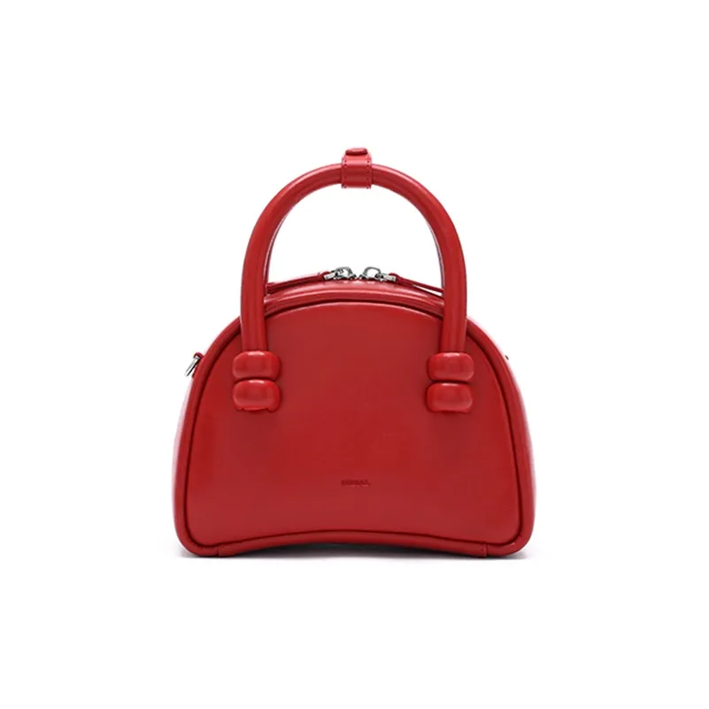 MUVA Cow Leather Boston Bag, Handbag, Crossbody Bag Trumpets Women's Multicolor