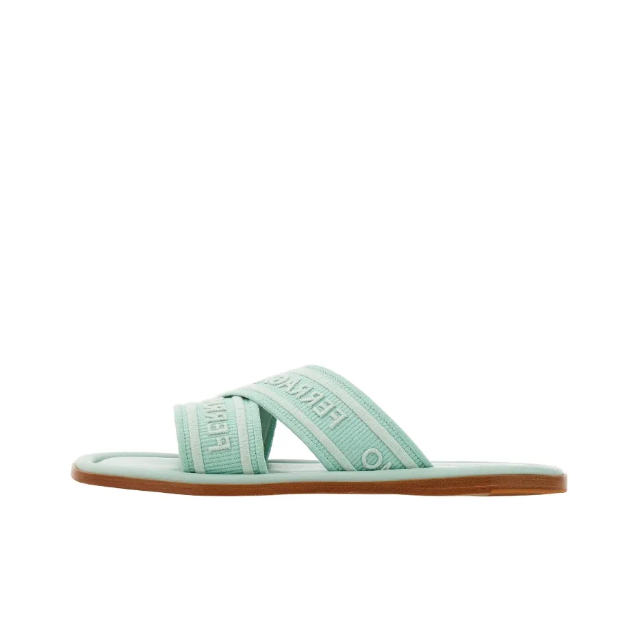 Ferragamo Слипоны Женские Светло-Синий