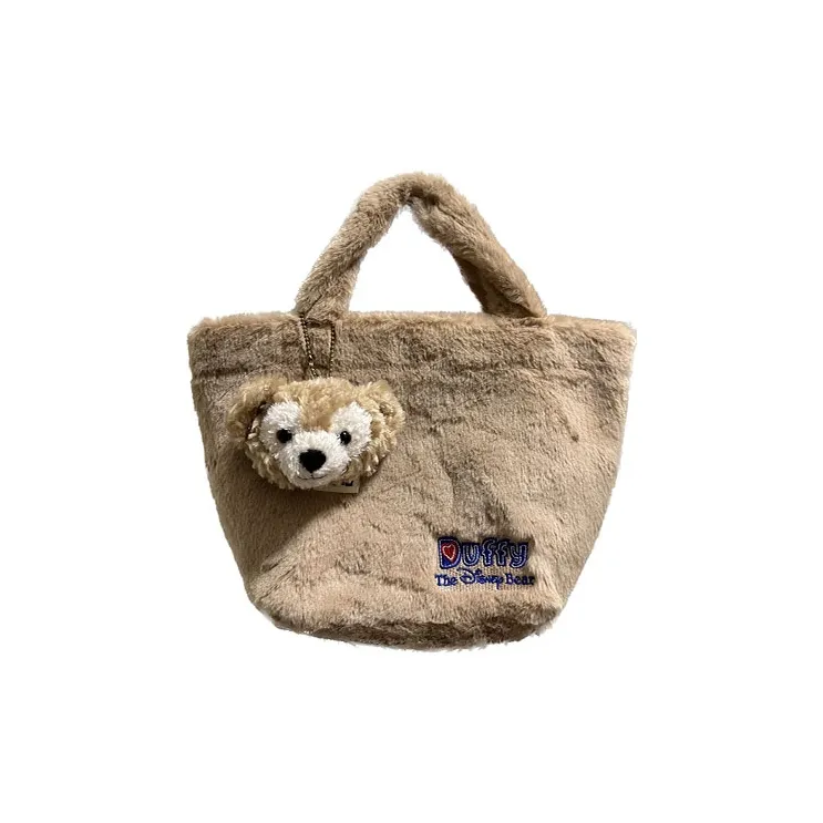 Disney Christmas Series Plush Totes Handbags Regular Women's Brown