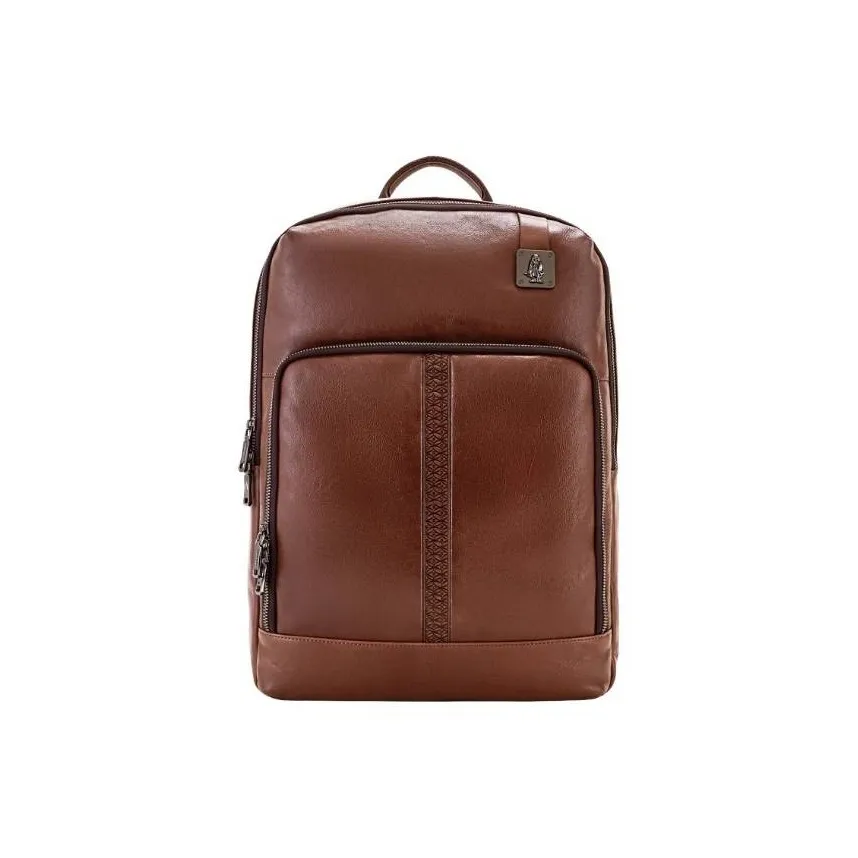 Hush Puppies Рюкзак из коровьей кожи средний мужской кофейный