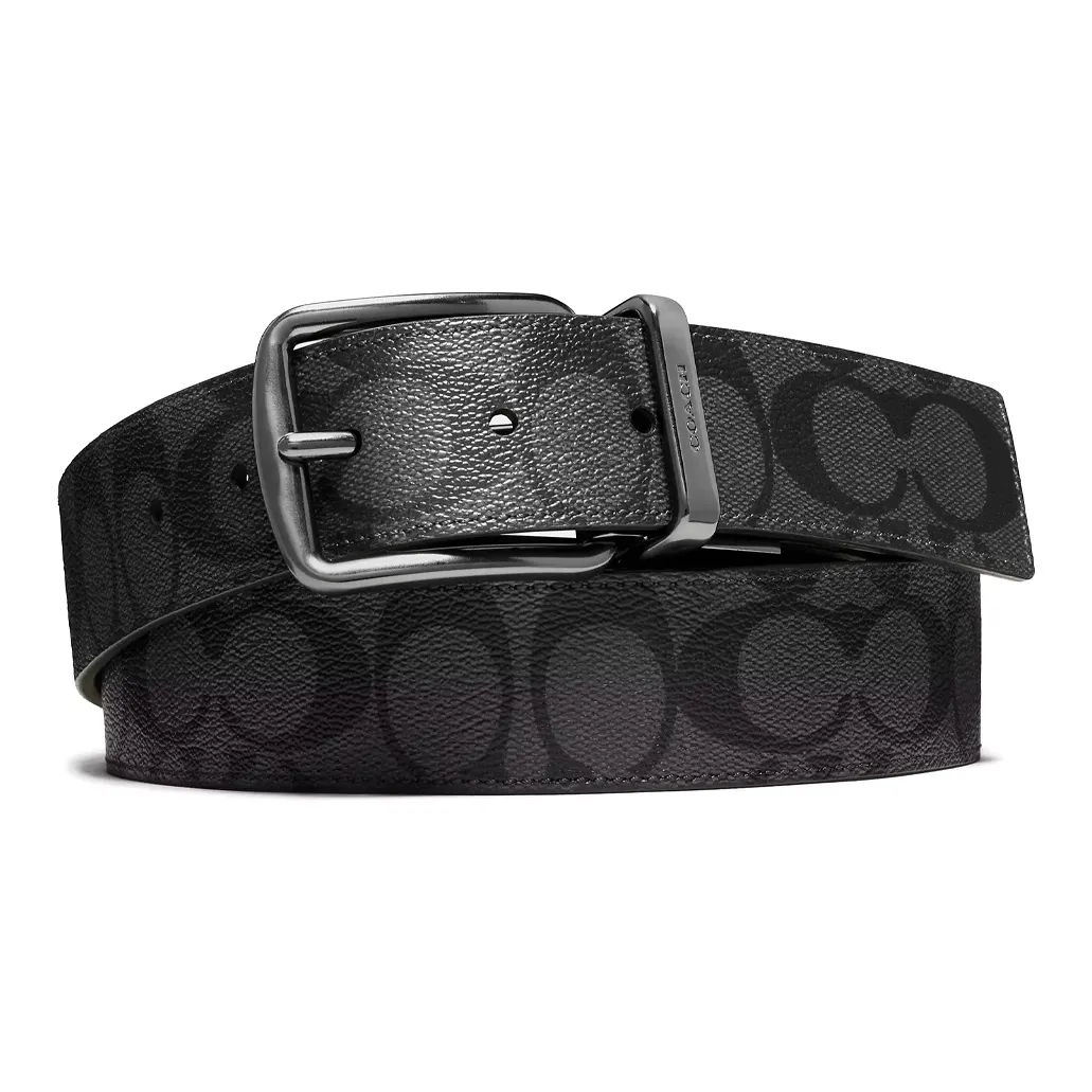 COACH Double-Sided Pin Buckle Belt Men's Black