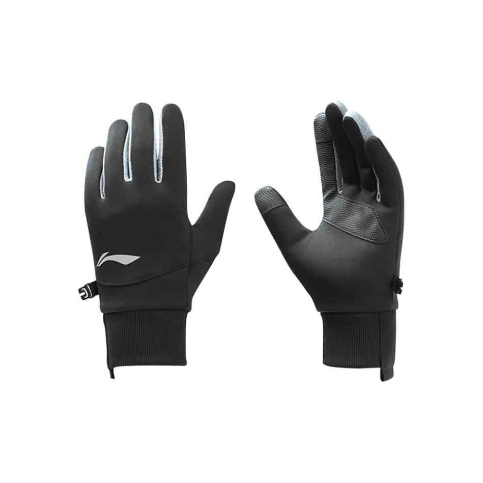 LiNing Polyester Gloves Unisex Black