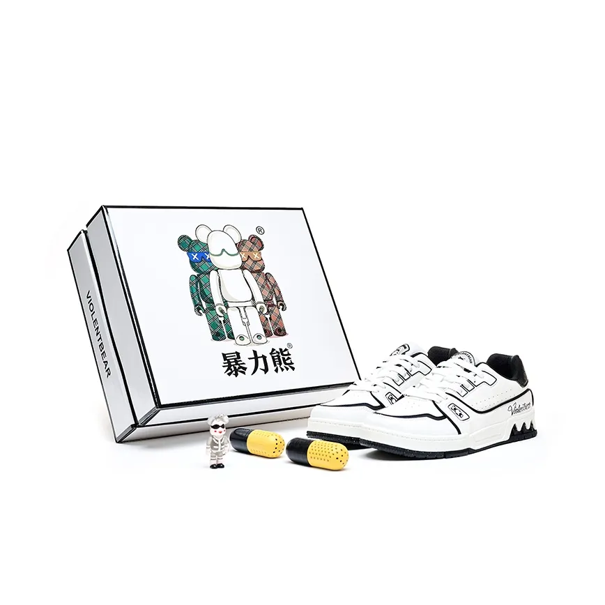 Violentbear Anti Slip Wear Resistant Low Top Skateboard Shoes Unisex