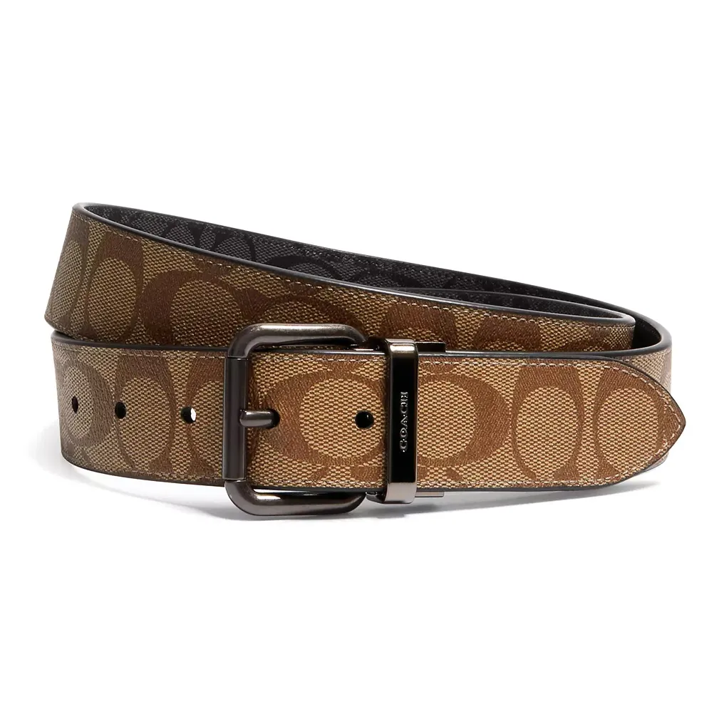 COACH Roller Buckle Cut To Size Reversible Belt Men's Brown