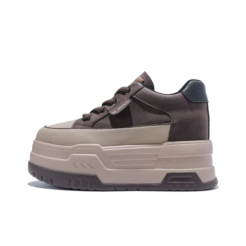 Junjali Аbrasion Resistant визуально увеличивает рост Низкий Топ Casual 8 см Женские