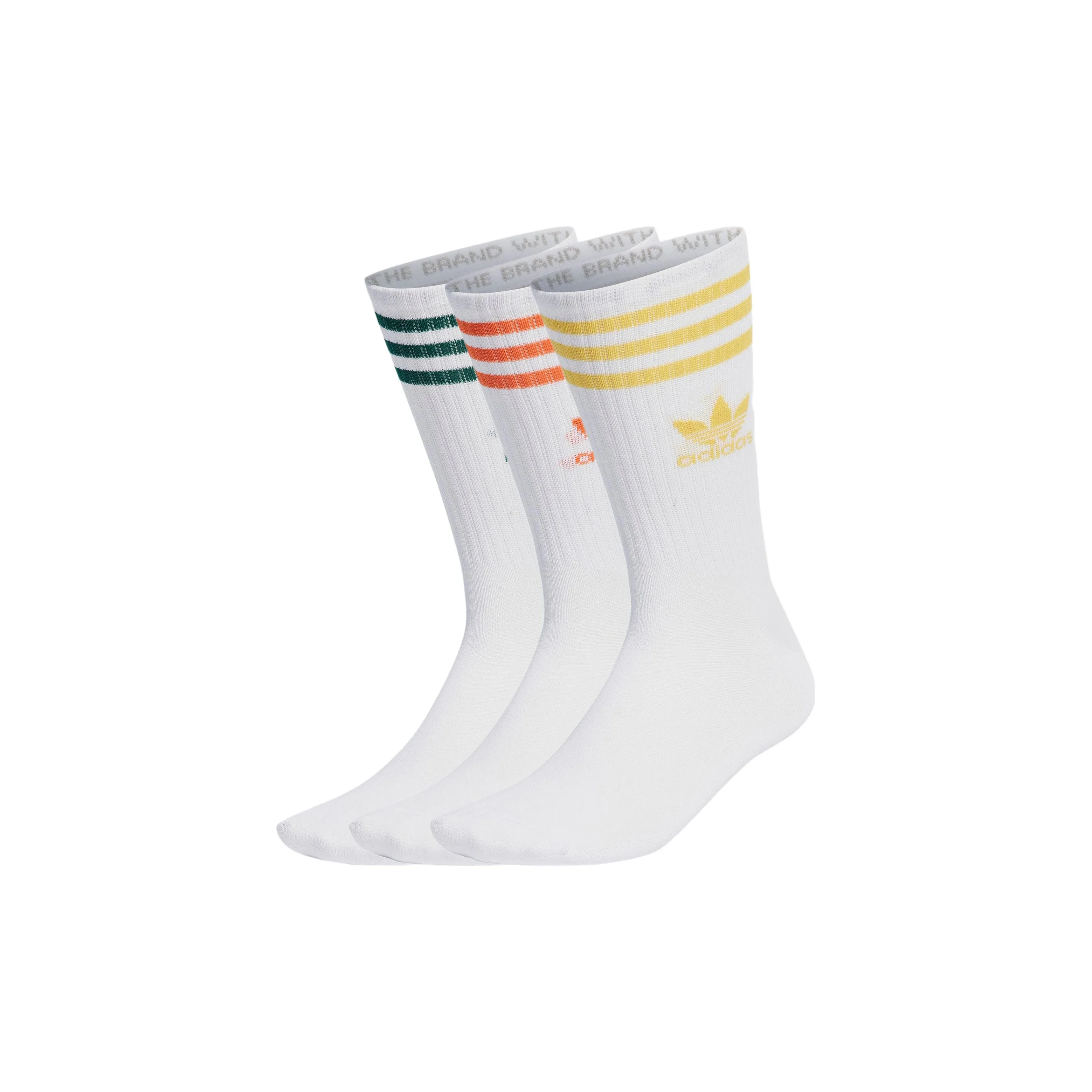 Adidas Originals Adicolor Mid Cut Crew Носки 3 пары Высокие носки Унисекс 3 упаковки