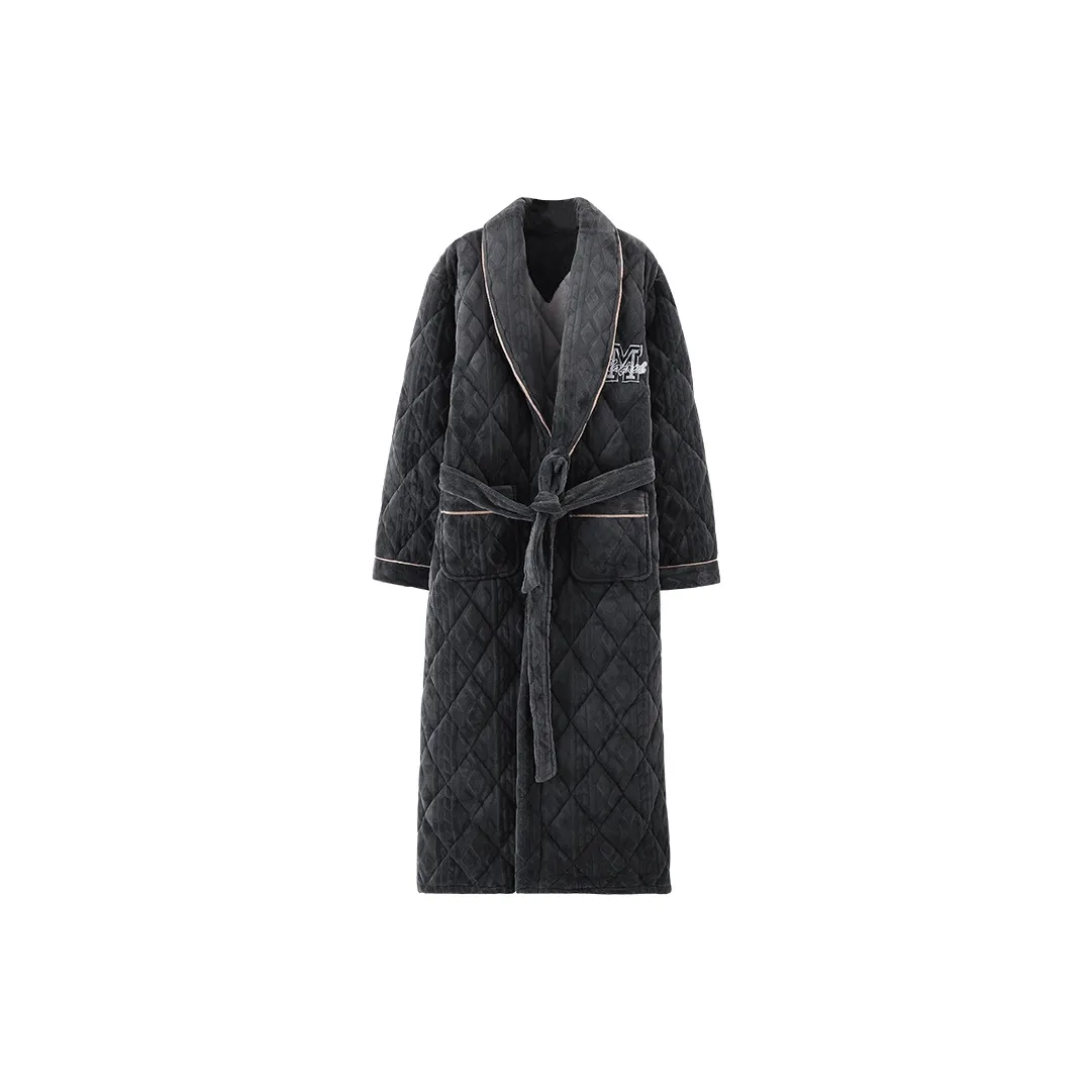 Qin Jing Sleep Халат Мужской Элегантный Серый