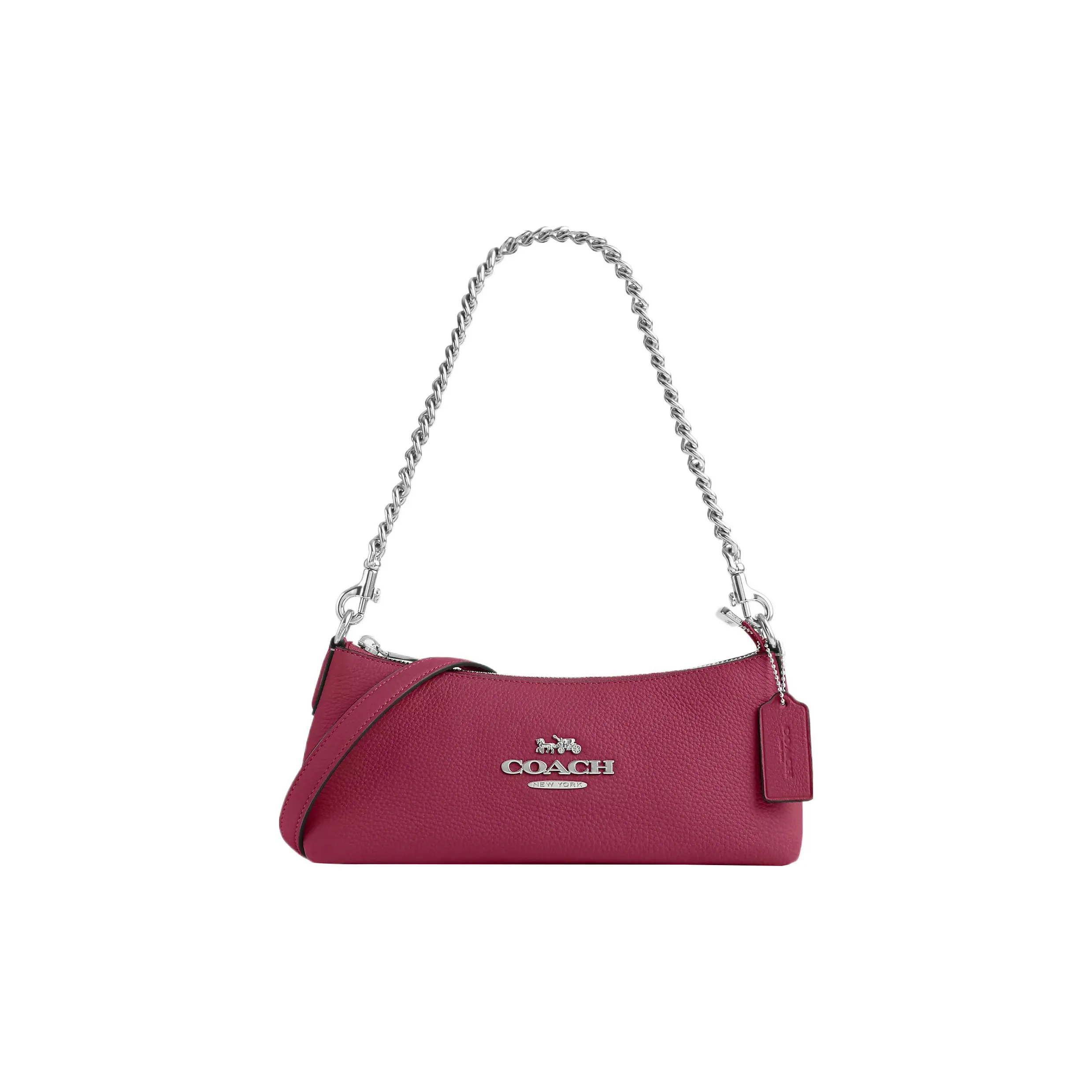COACH Charlotte Cow Leather Portable Crossbody Bag Shoulder Bag Women's Bright Purple