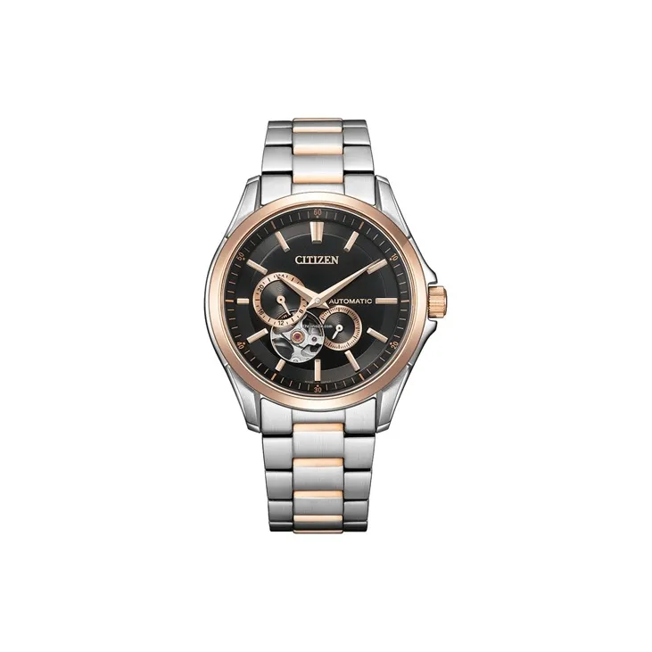 CITIZEN Automatic/Manual Mechanical Movement Stainless Steel Strap Watch 38.9mm Unisex Black Dial NP101477E