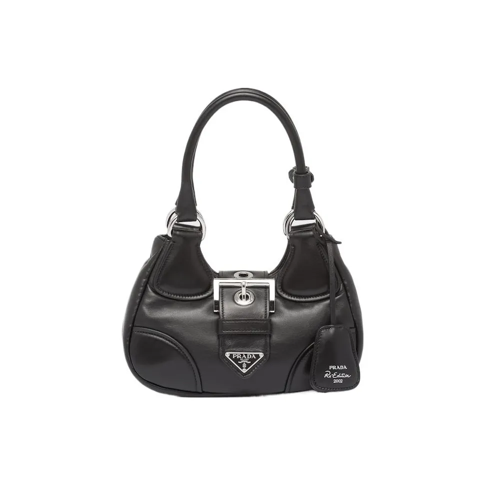 PRADA Moon Padded Nappa Leather Bag Black