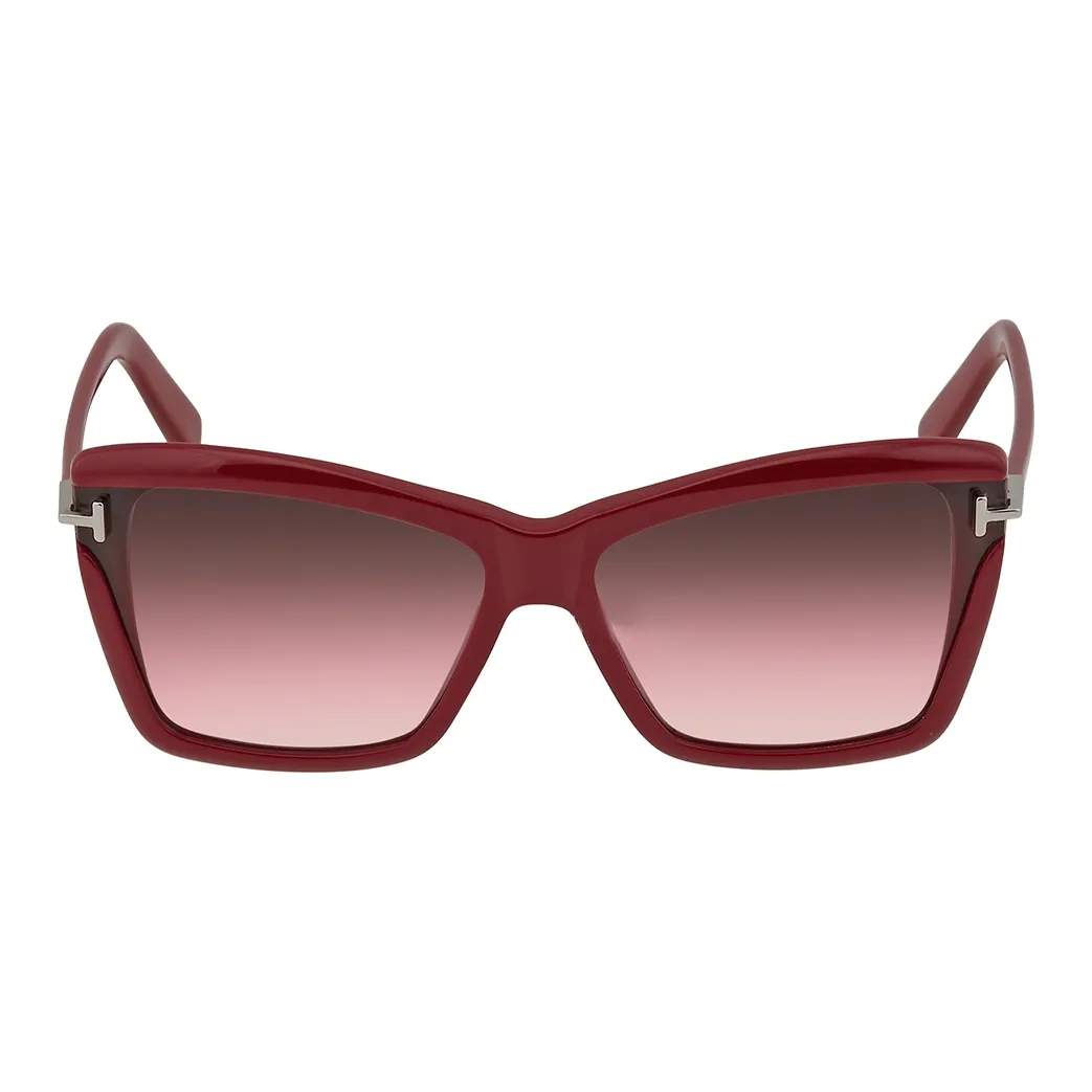 TOM FORD Plastic Irregular Shape Sunglasses Women's Red