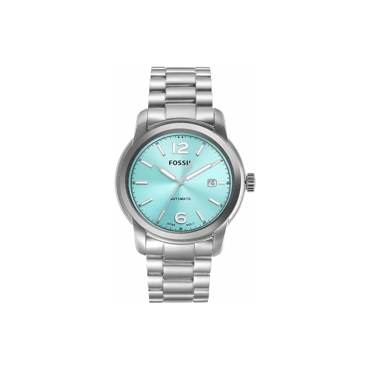FOSSIL Wrist Watch Automatic Mechanical Movement Stainless Steel Strap 43mm Blue Dial Women's Watch