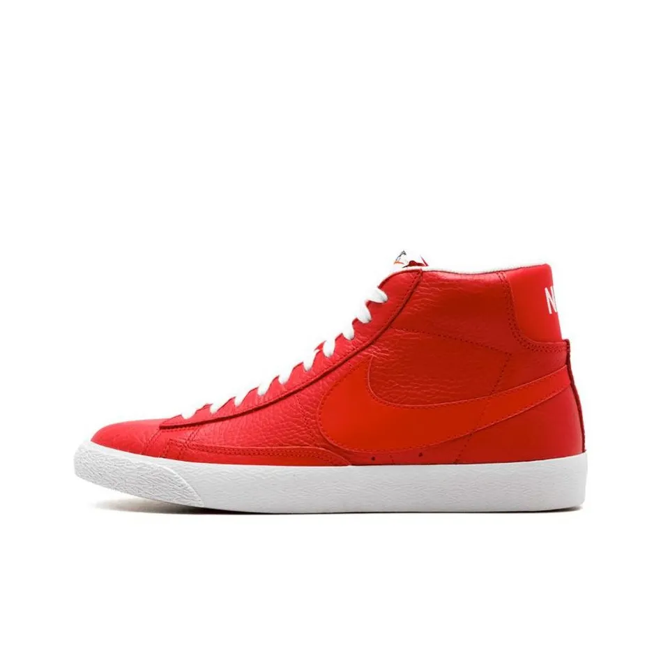Nike Blazer Премиум 09 Устойчивый к истиранию MID Скейтбординг Топ Кроссовки Мужские Красные