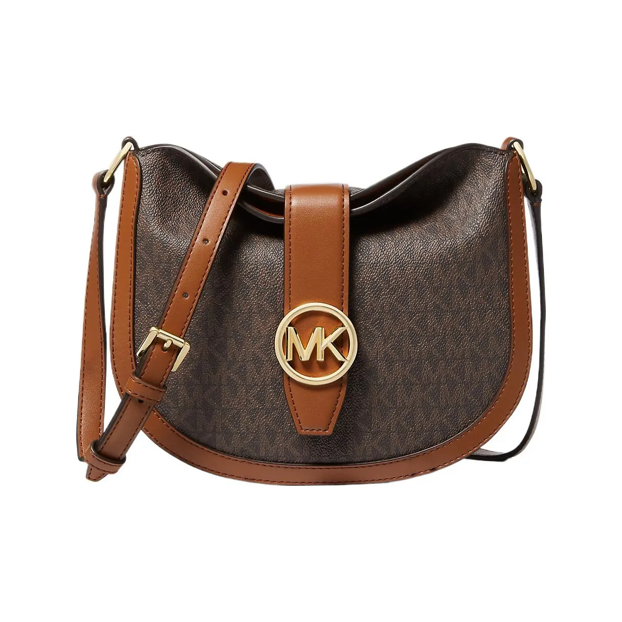 MICHAEL KORS Gabby Canvas Crossbody Bags Trumpets Women's Brown