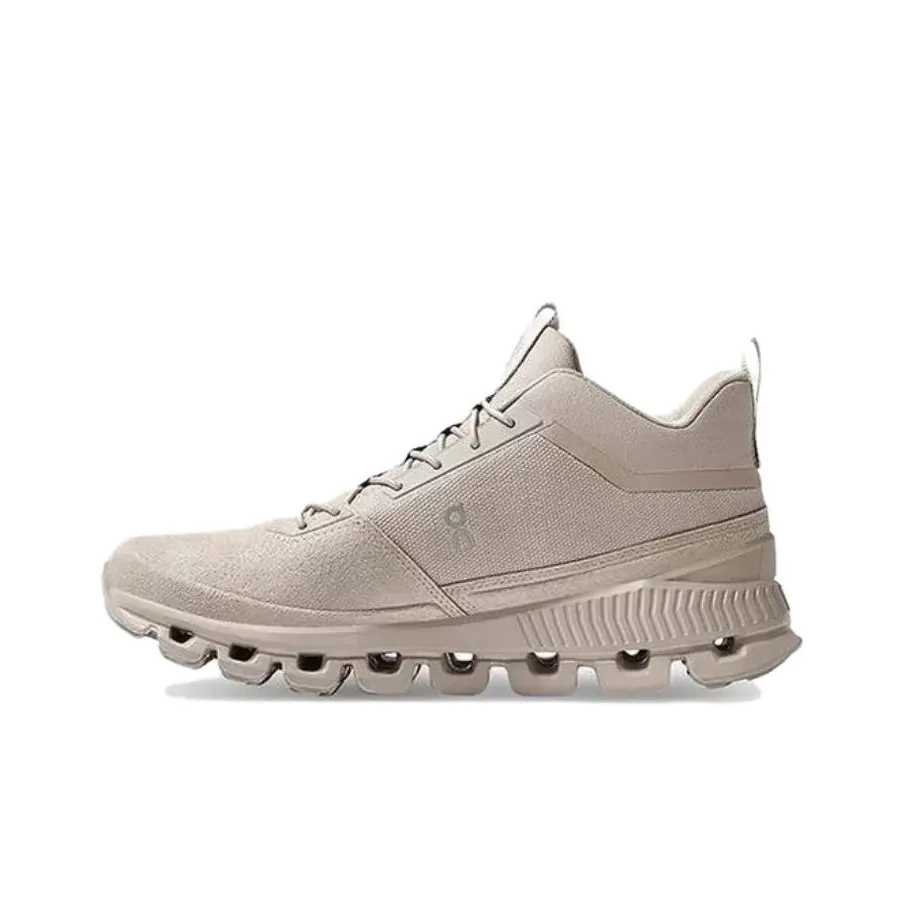 On Cloud Hi Abrasion Resistant Low Top Running Shoes Women's Beige