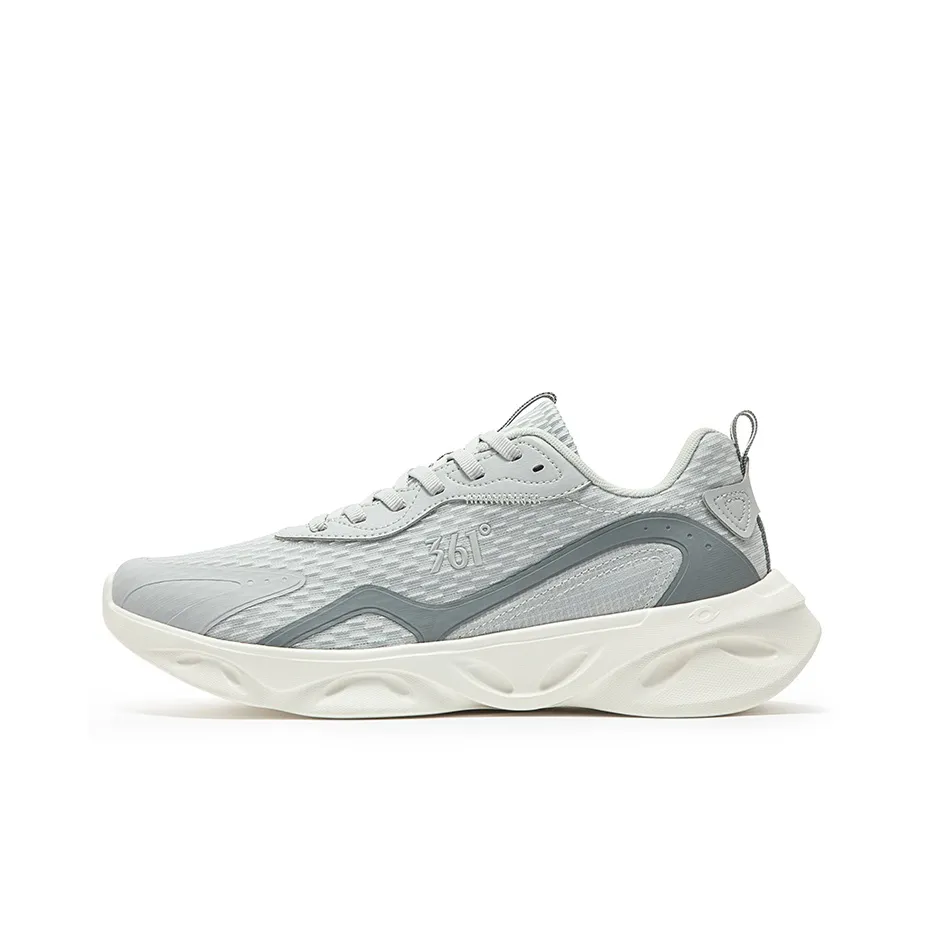 361° Light Feathers Cushioning Anti Slip Wear Resistant Breathability Low Top Running Shoes Men's Photon Gray