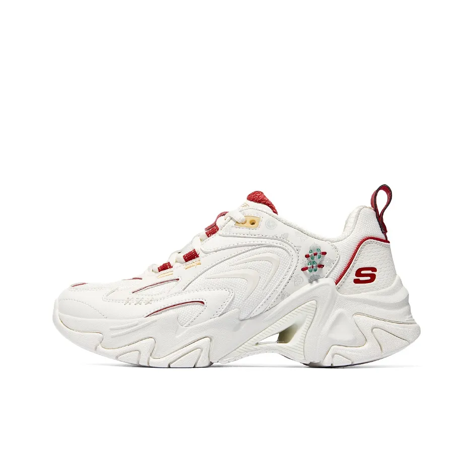 Skechers Stamina V3 Low Топ Кэжуал Женские Белый Красный