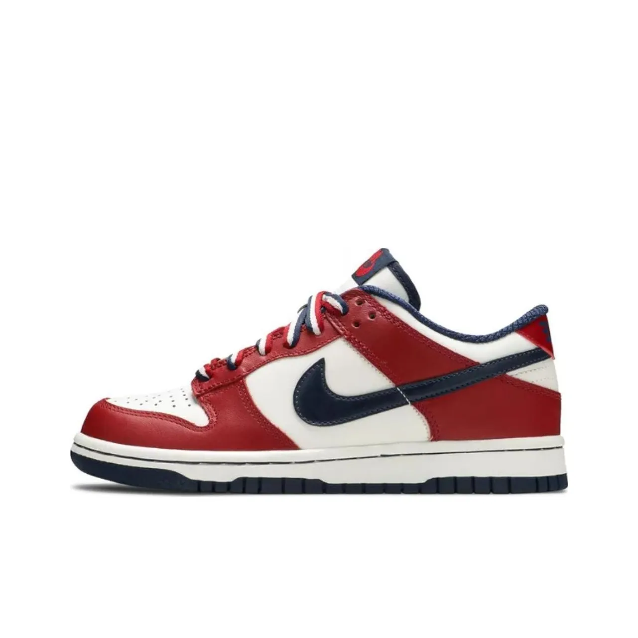 Nike Dunk Skateboard Shoes Women's Low Top White Red