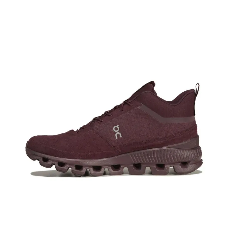 On Running Cushioning, Wear Resistant Low Top Running Shoes Women's Burgundy