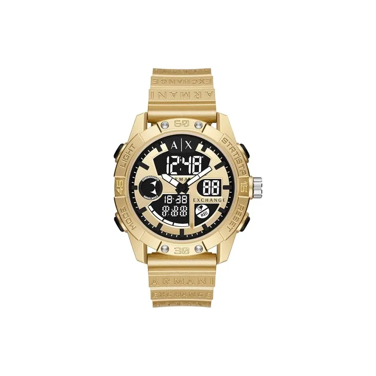 ARMANI EXCHANGEAE Наручные часы Кварцевый механизм 46 мм Черный циферблат Мужские часы