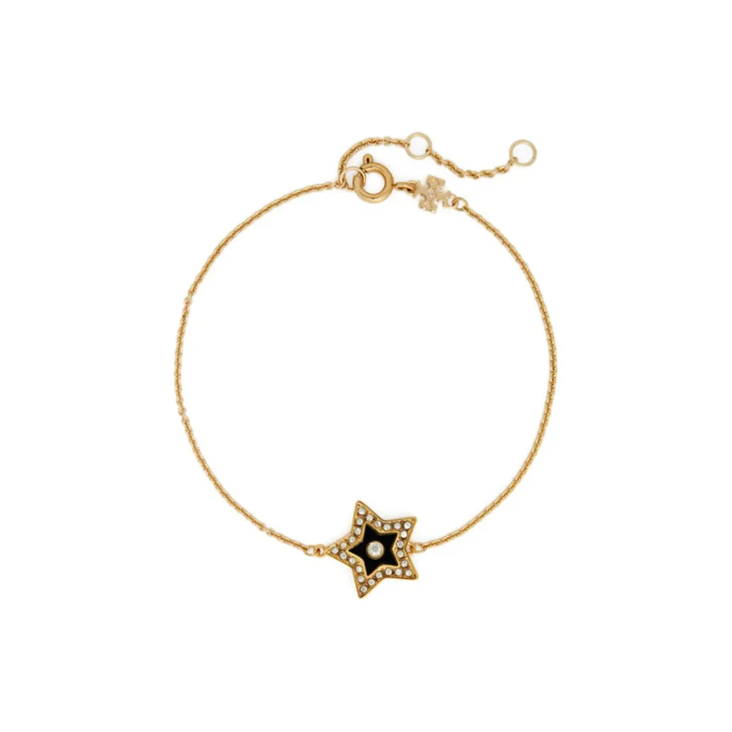 TORY BURCH Браслеты из латуни с покрытием из 18-каратного золота эмалевый кристальный женские золотые