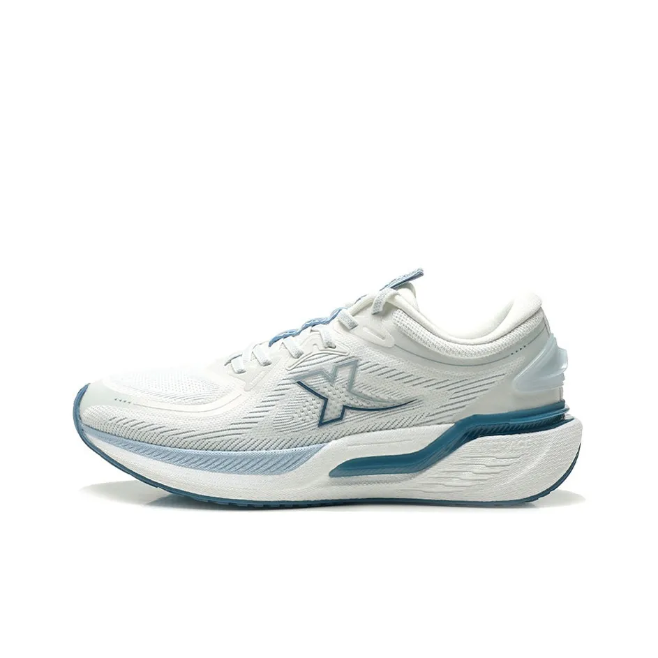XTEP Cushioning Abrasion Resistant Breathable Running Shoes Men's Sail White/Dusty Blue