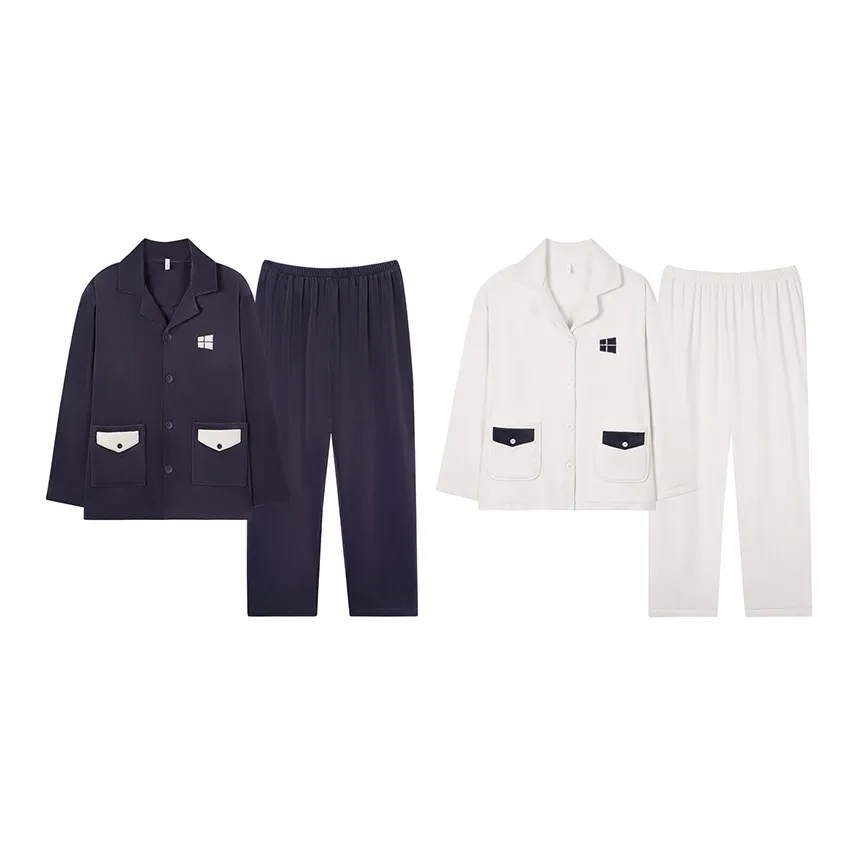 Sha Qian Pajama Set Autumn And Winter Season Unisex