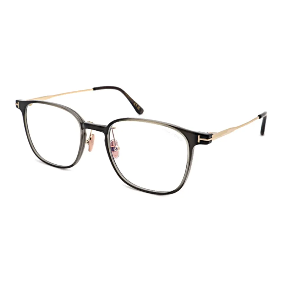 TF Пластиковая оправа с металлическими квадратными оправами для очков унисекс черного цвета