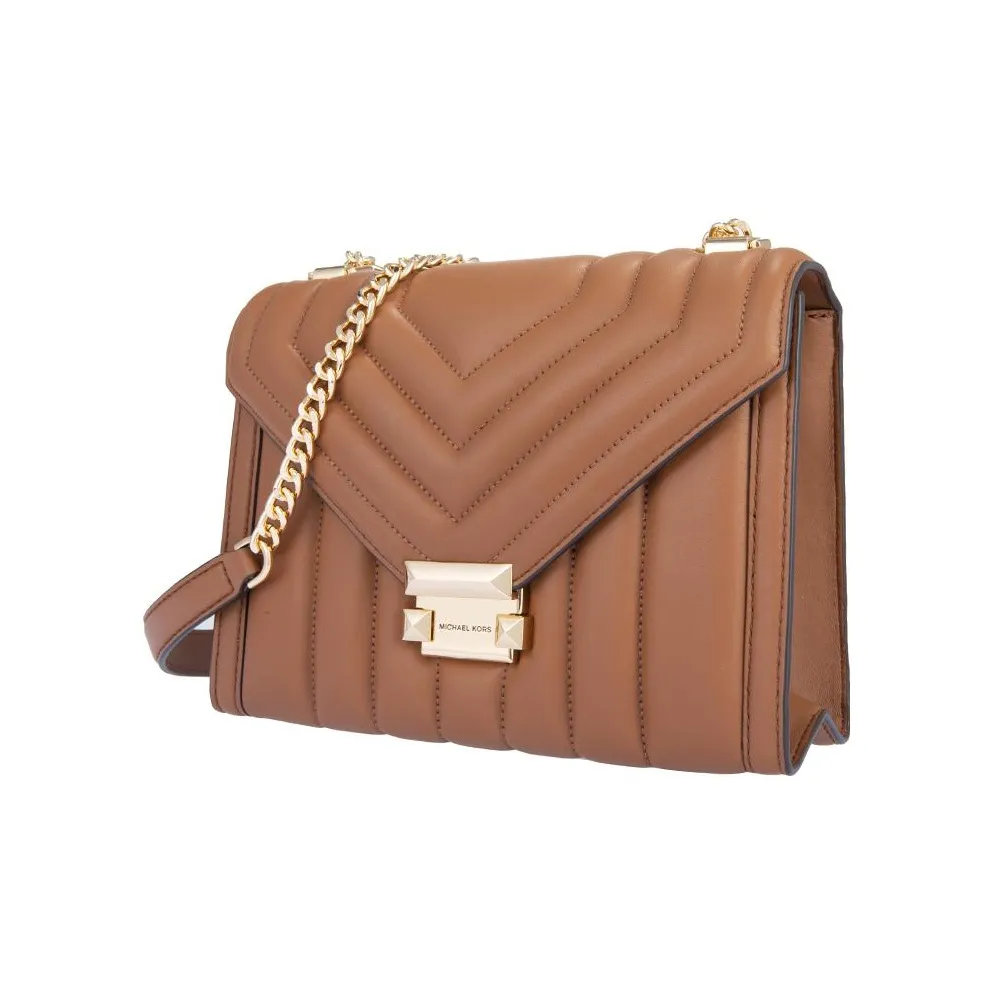 MICHAEL KORS Whitney Sheepskin Envelope Bag Shoulder Bag Crossbody Bag Small Size Women's Camel