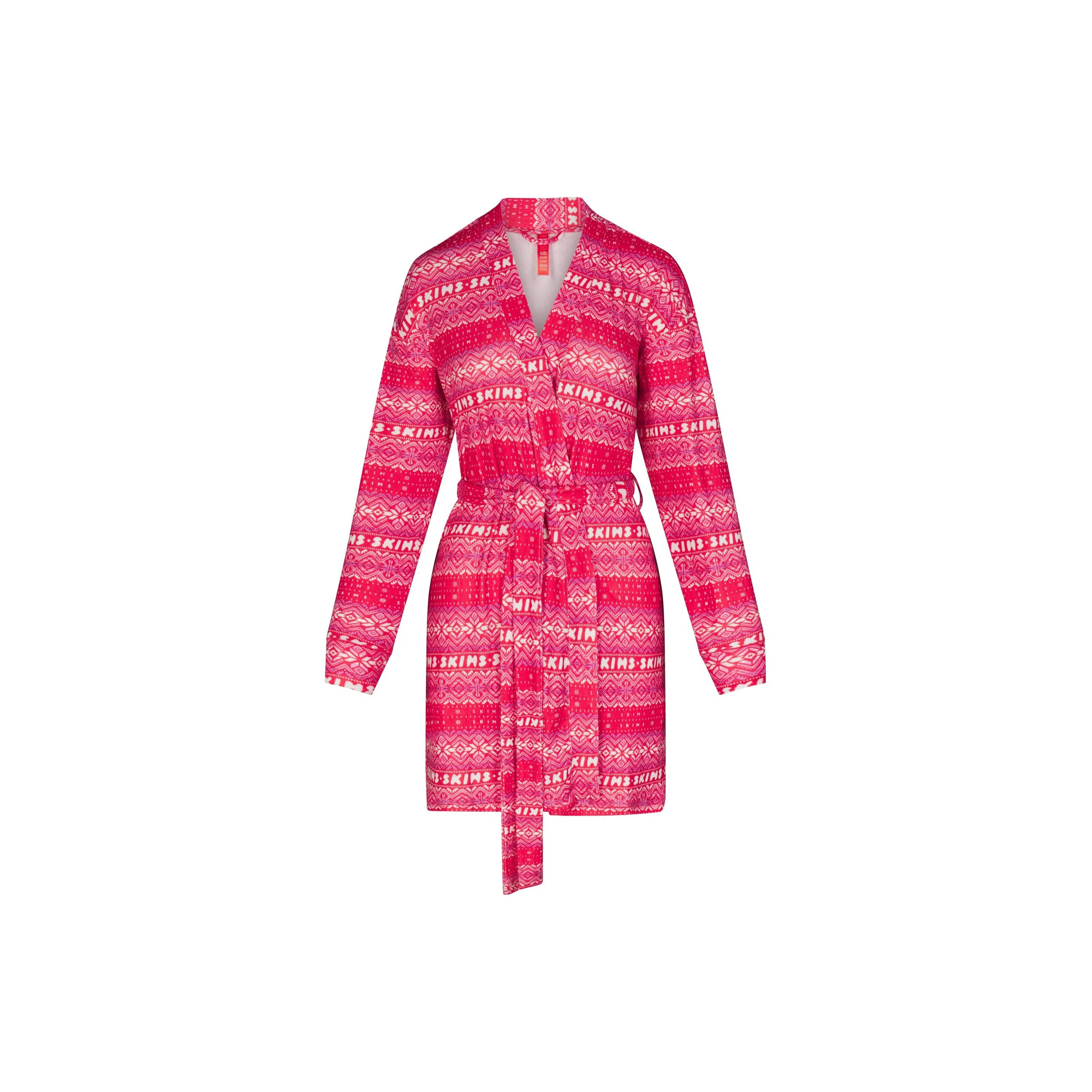 SKIMS LOGO PLUSH POINTELLE ROBE Pajama Robe Women's