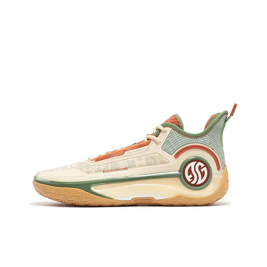 361° AG4 Zhaizi China Cushioning Anti-Slip And Wear-Resistant Mid-Top Basketball Shoes Men's Dune White
