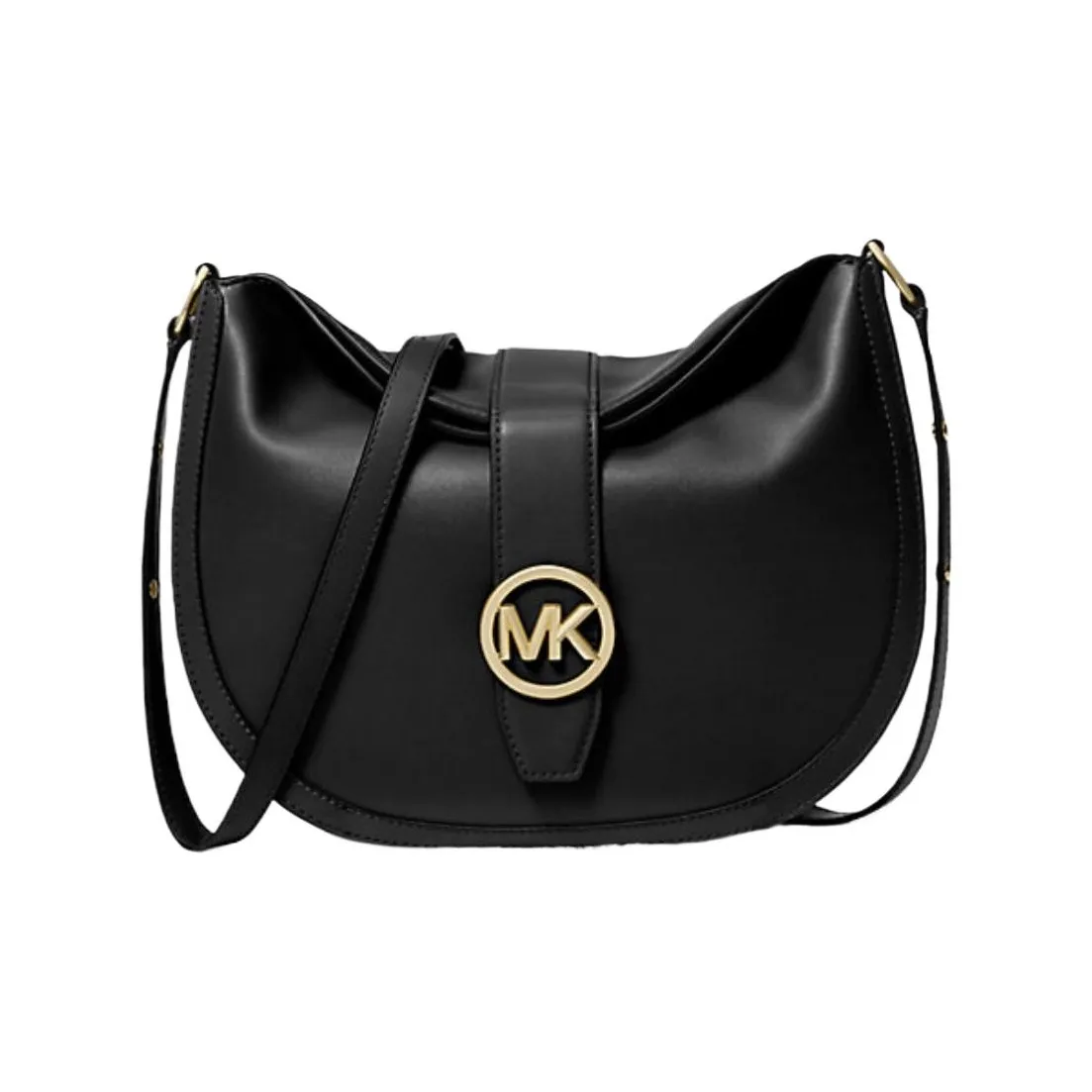 MICHAEL KORS Gabby Polyurethane Hobo Bag, Shoulder Bag, Crossbody Bag Women's Black