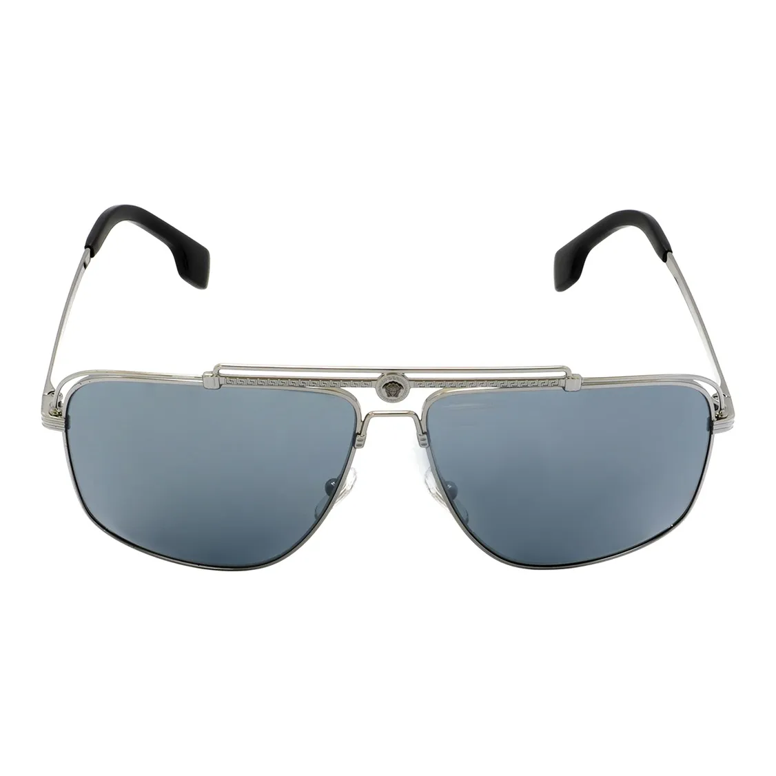 VERSACE Metal Aviator Sunglasses Men's Silver