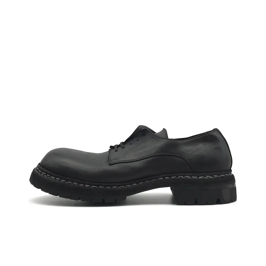 GUIDI Leather Derby Shoes