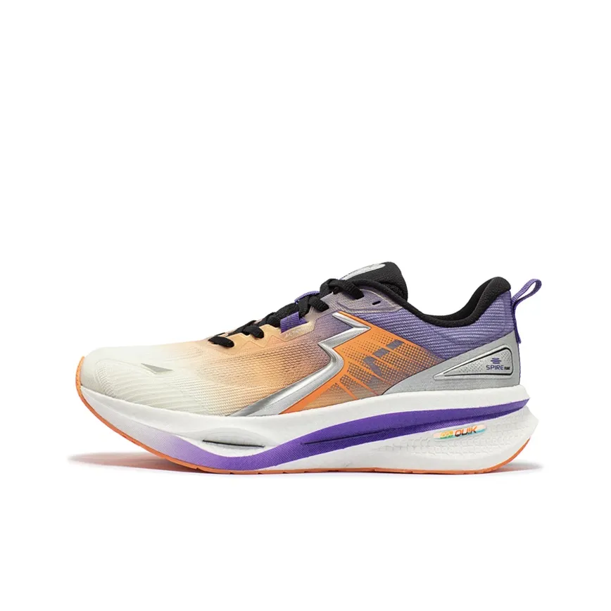 361° Float Cushioning Anti Slip And Wear Resistant Low Top Running Shoes Men's White Purple