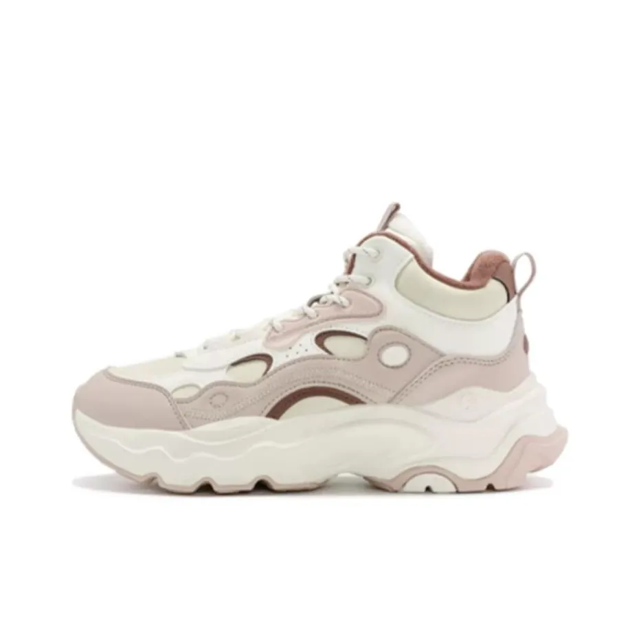 XTEP Red Rock 3,0 Slip Устойчивый к истиранию Высокий Топ Скейтборд Кроссовки Женские Белый Розовый