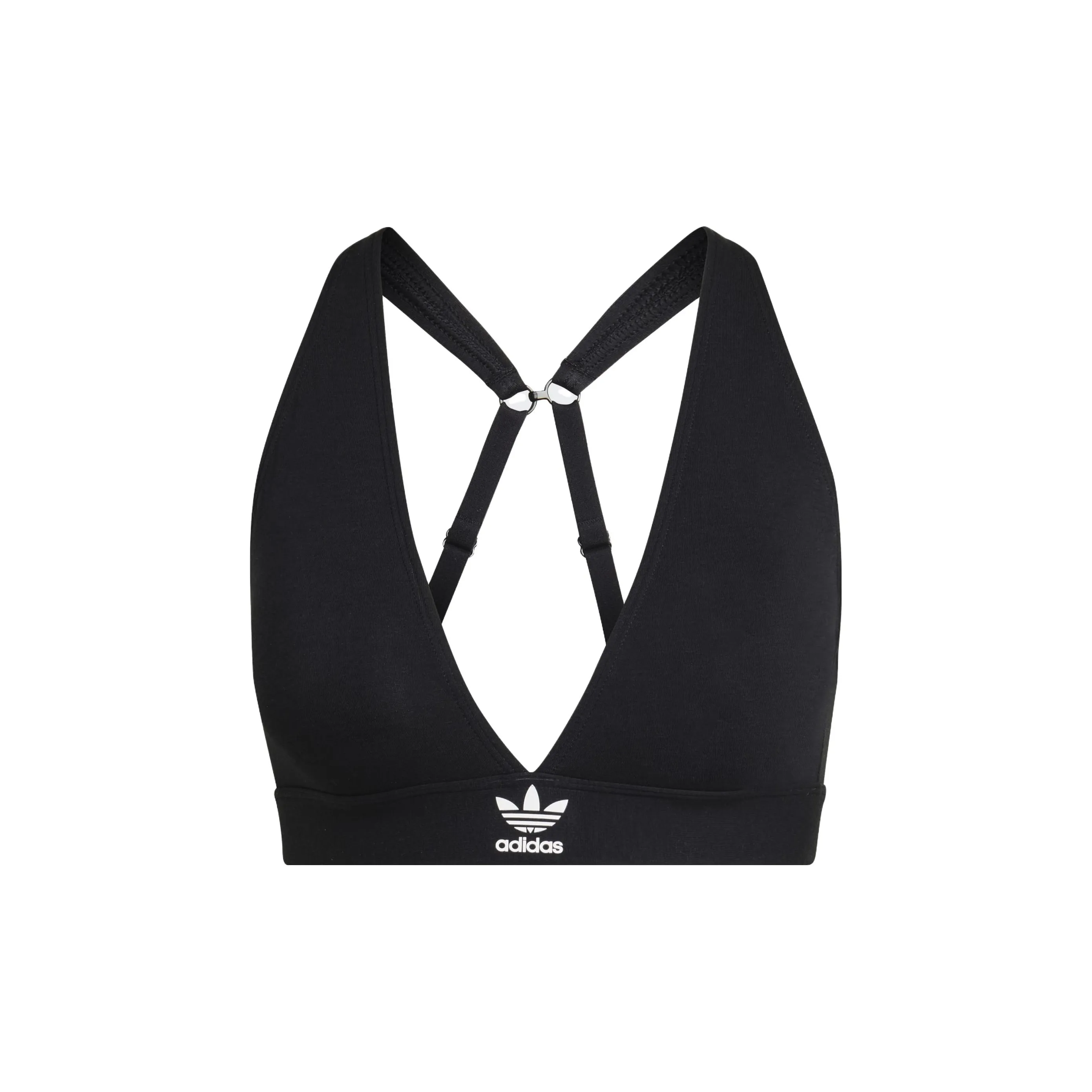 Adidas Originals ADICOLOR COMFORT FLEX COTTON BRALETTE UNDERWEAR Bra Women's Black