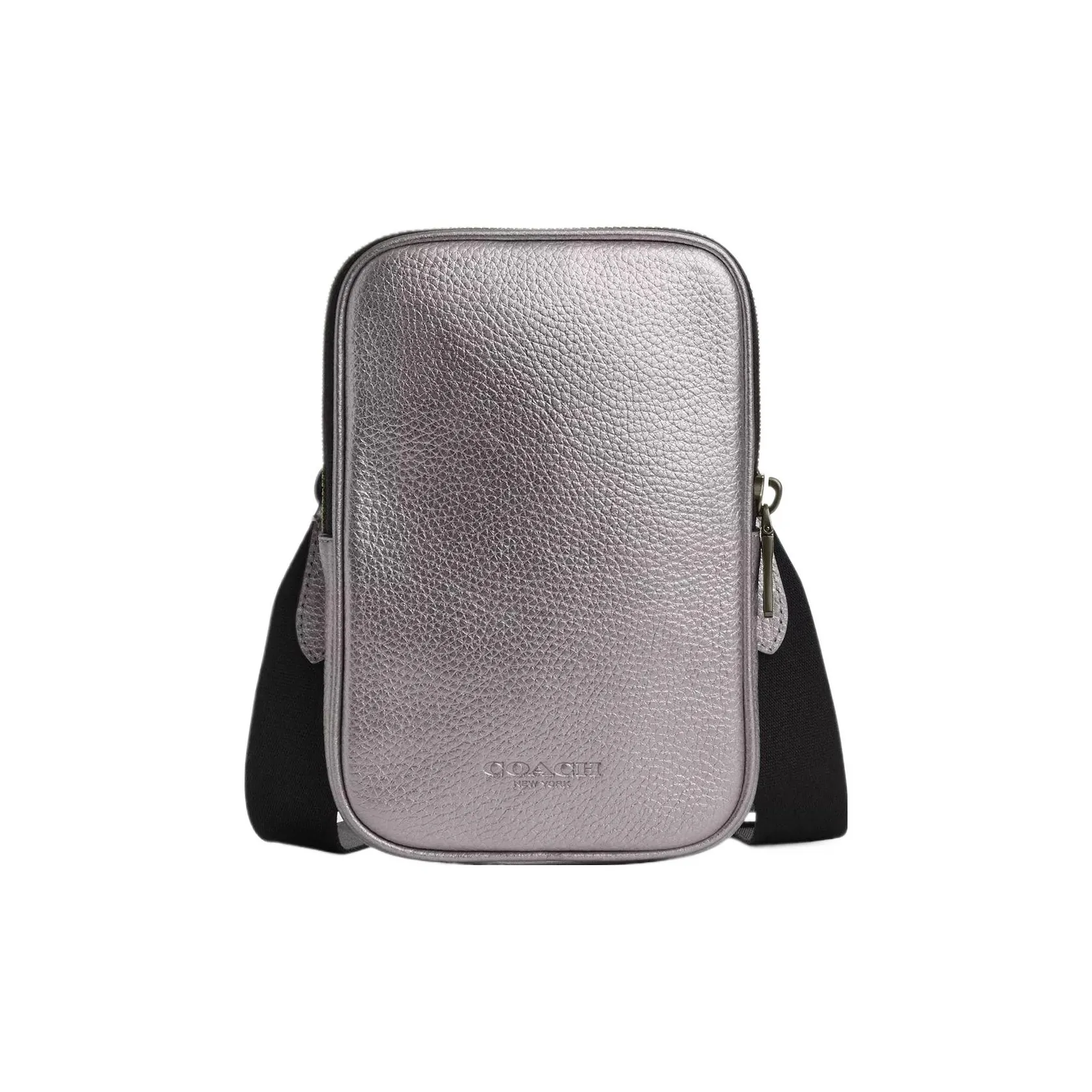 COACH Aden Кожа Camera Сумка Сумка через плечо Мини Женские Черный Антиквар Никель Металлический серый