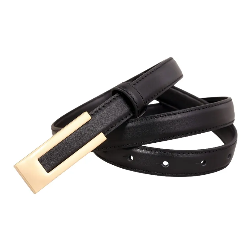 NOMK French Vintage Улучшенный текстурированный юбка украшение лицевая коровья кожа ремни женские ширина 2 см