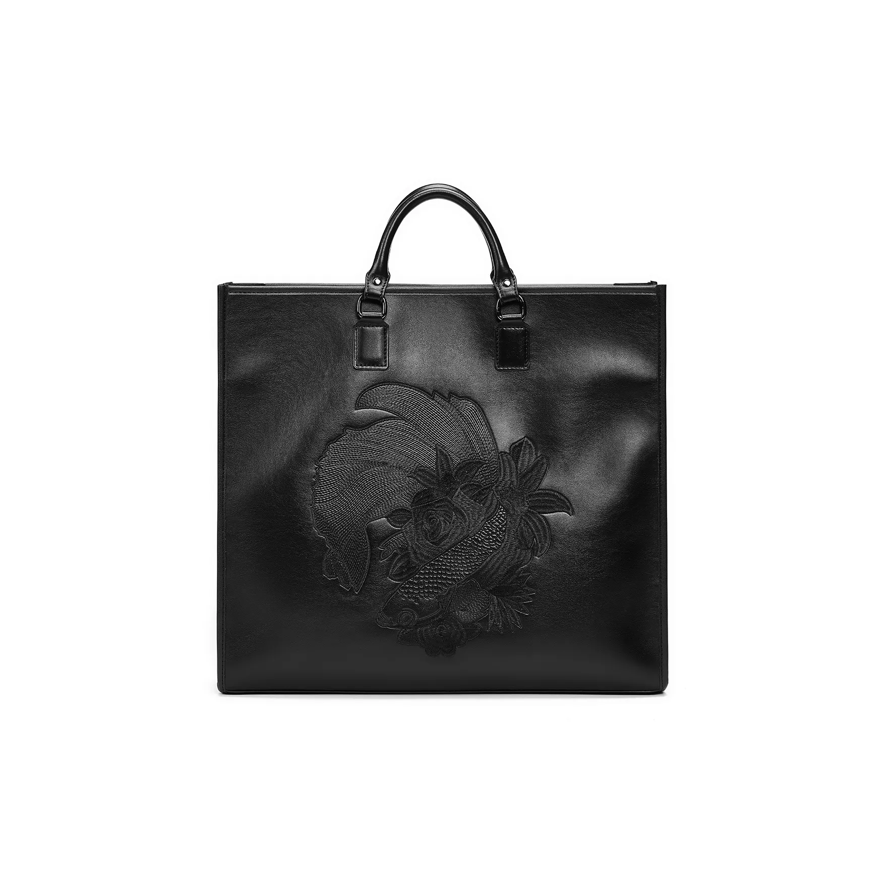 Yawei Kuroda ПУ (полиуретан) Сумка-тоут сумка через плечо большая унисекс черная