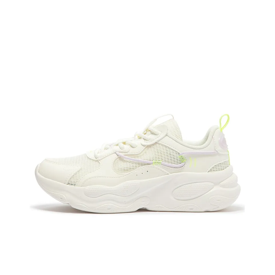 361° Shock Absorbers With Slip Resistant And Abrasion Resistant Properties Low Top Running Shoes Women's White Purple