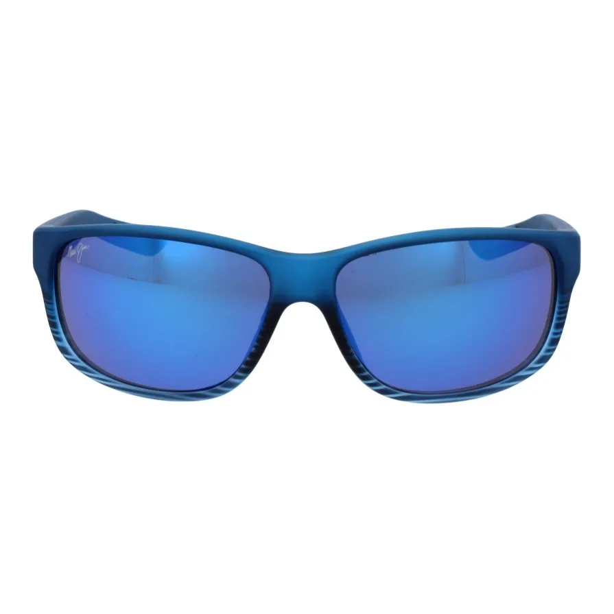 Maui Jim Acetate Square Sunglasses Unisex Blue