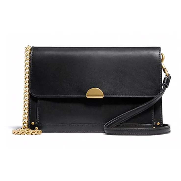 coach Midnight Dreamer Leather Crossbody Bag, Shoulder Bag Large Size Women's Black